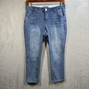 Democracy Ab Solution Jeans Denim Slimming Stretch Blue Size 14W Skinny